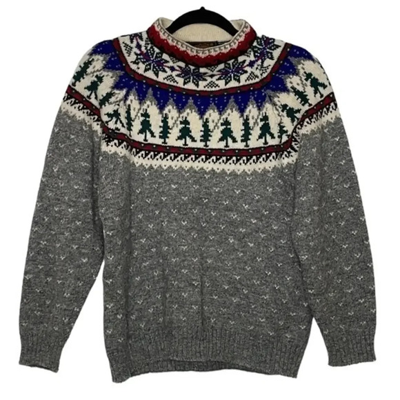Vintage‎ Eddie Bauer Tree 85% Wool Sweater Size XS - Picture 1 of 6